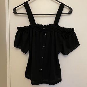 Cold Shoulder Tank | BLACK | S